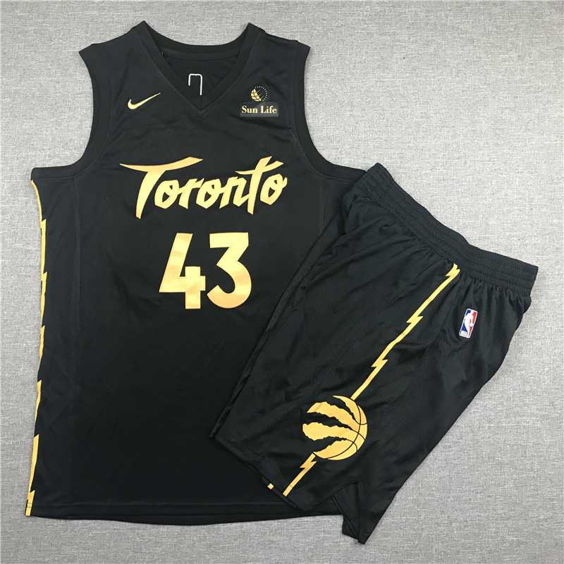 Raptors 43 Pascal Siakam Black City Edition Nike Swingman Jersey(With Shorts),We sell and wholesale Raptors 43 Pascal Siakam Black City Edition Nike Swingman Jersey(With Shorts) on line form chian!